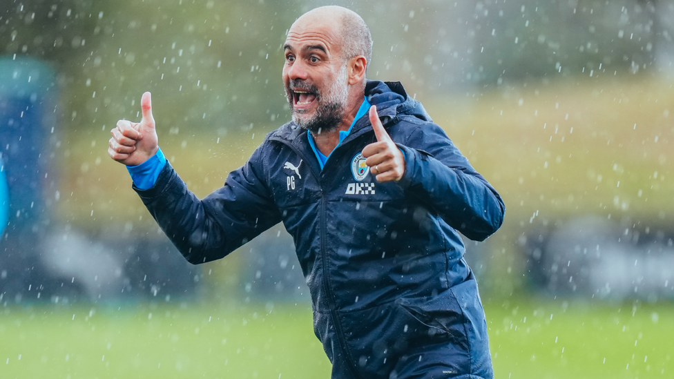 PEP TALK: The boss makes a few pointers