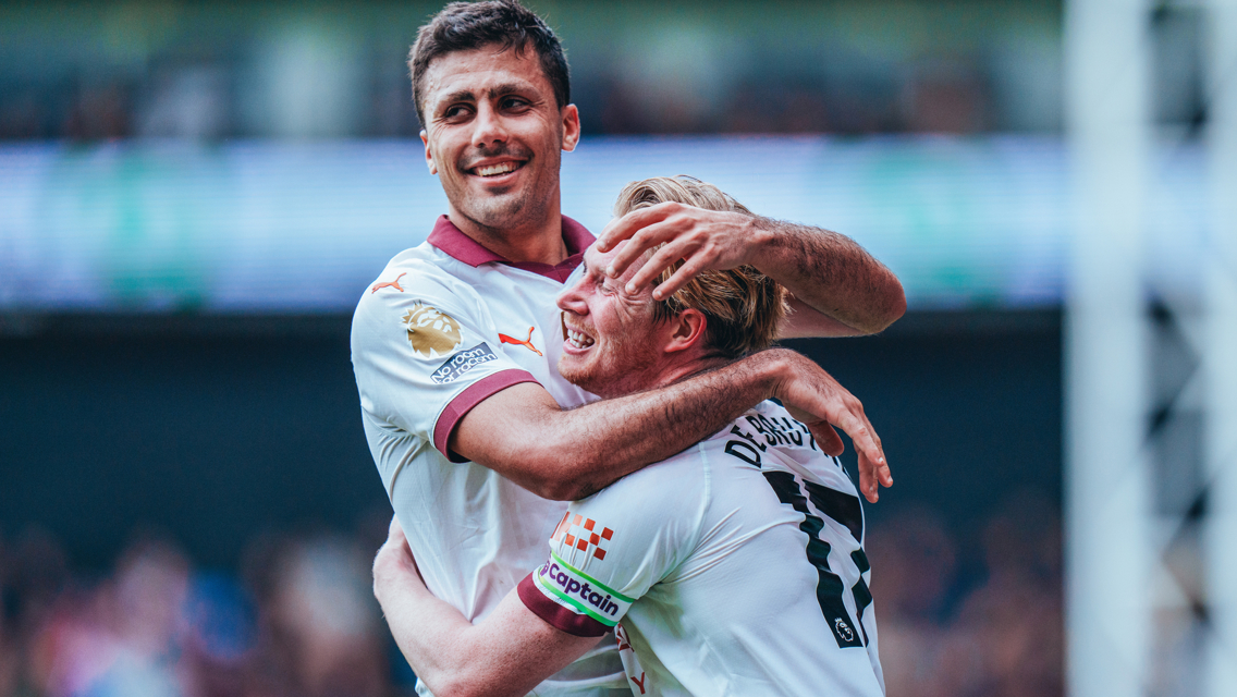 ALL SMILES: KDB enjoyed making it 4-1!