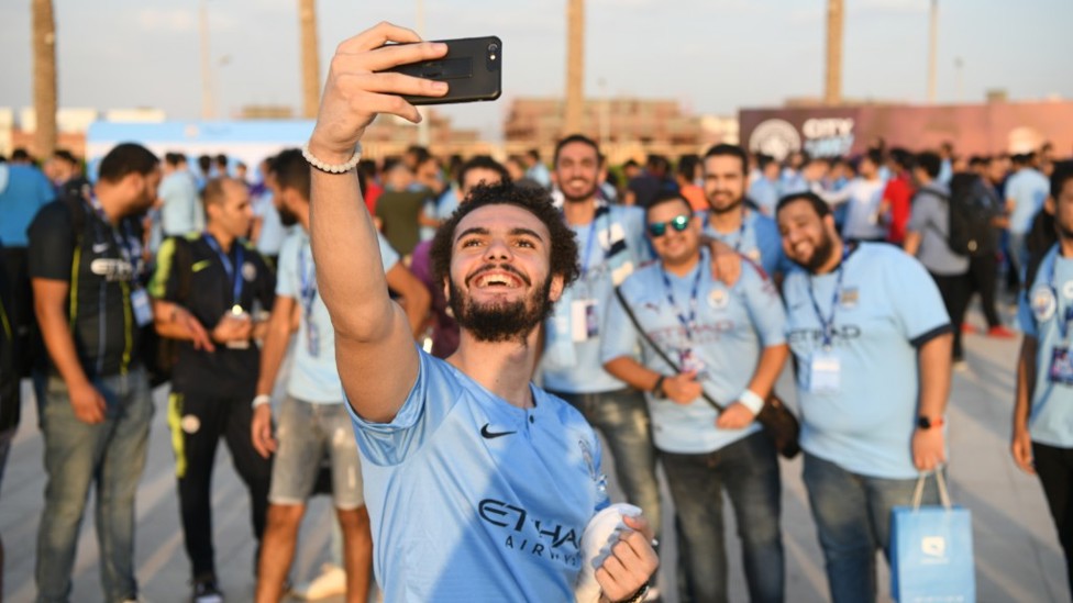 CAPTURED : A group of fans in Egypt enjoy our fan festival.