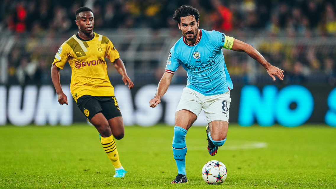 MIDFIELD MAESTRO: Gundogan leads City forward.