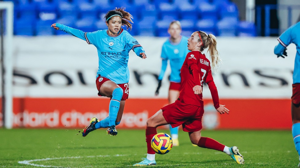 100% RECORD : A 2-0 Conti Cup win over Liverpool in December 2022 took Hasegawa’s record to eight wins in her first eight City appearances.