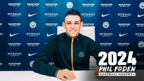 ONE OF OUR OWN: Phil Foden has put pen to paper on a new deal until 2024