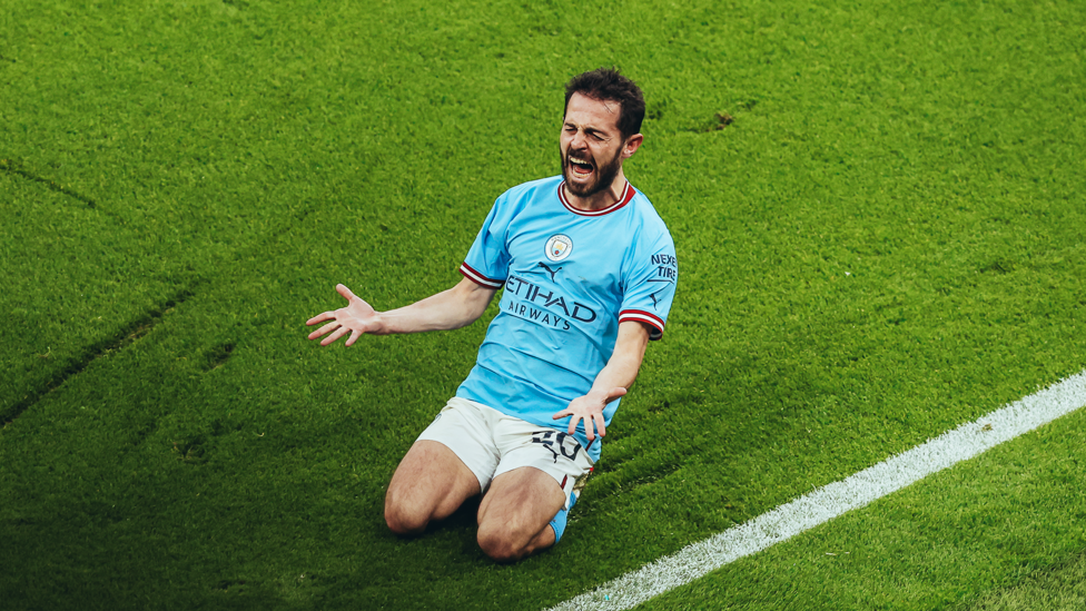 BEAUTIFUL BERNARDO : The difference maker, Bernardo Silva, can't hide his passion for City and what it means to score in such a big game. 