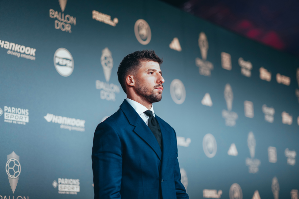 STRUTTING HIS STUFF : Ruben Dias was snapped up on the red carpet.