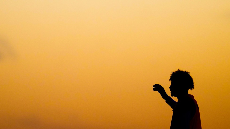 CFA SUNSET : A silhouette shot from training