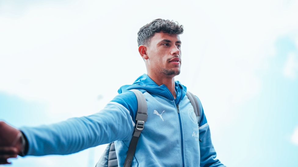 NEW FOR NUNES: Matheus Nunes was welcomed by the City supporters as the players walked off the coach.