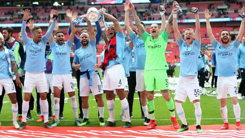 May 2019 : A sensational FA Cup final display sees City beat Watford 6-0 to become the first English side to win all four domestic trophies in a single season.