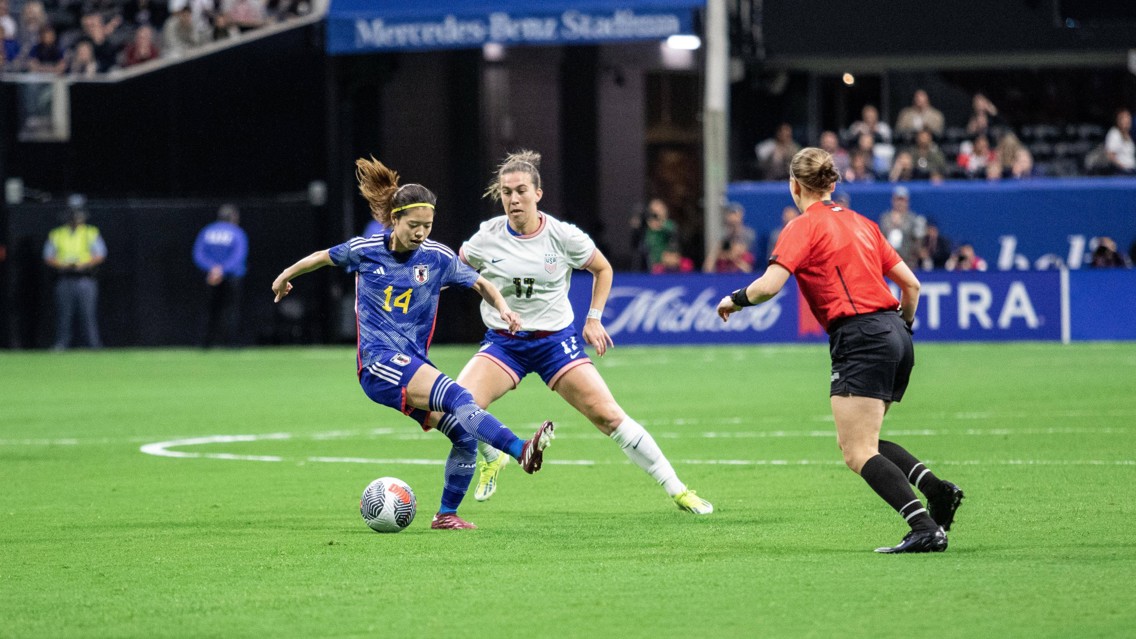 Hasegawa’s Japan beaten by USA in SheBelieves Cup semi