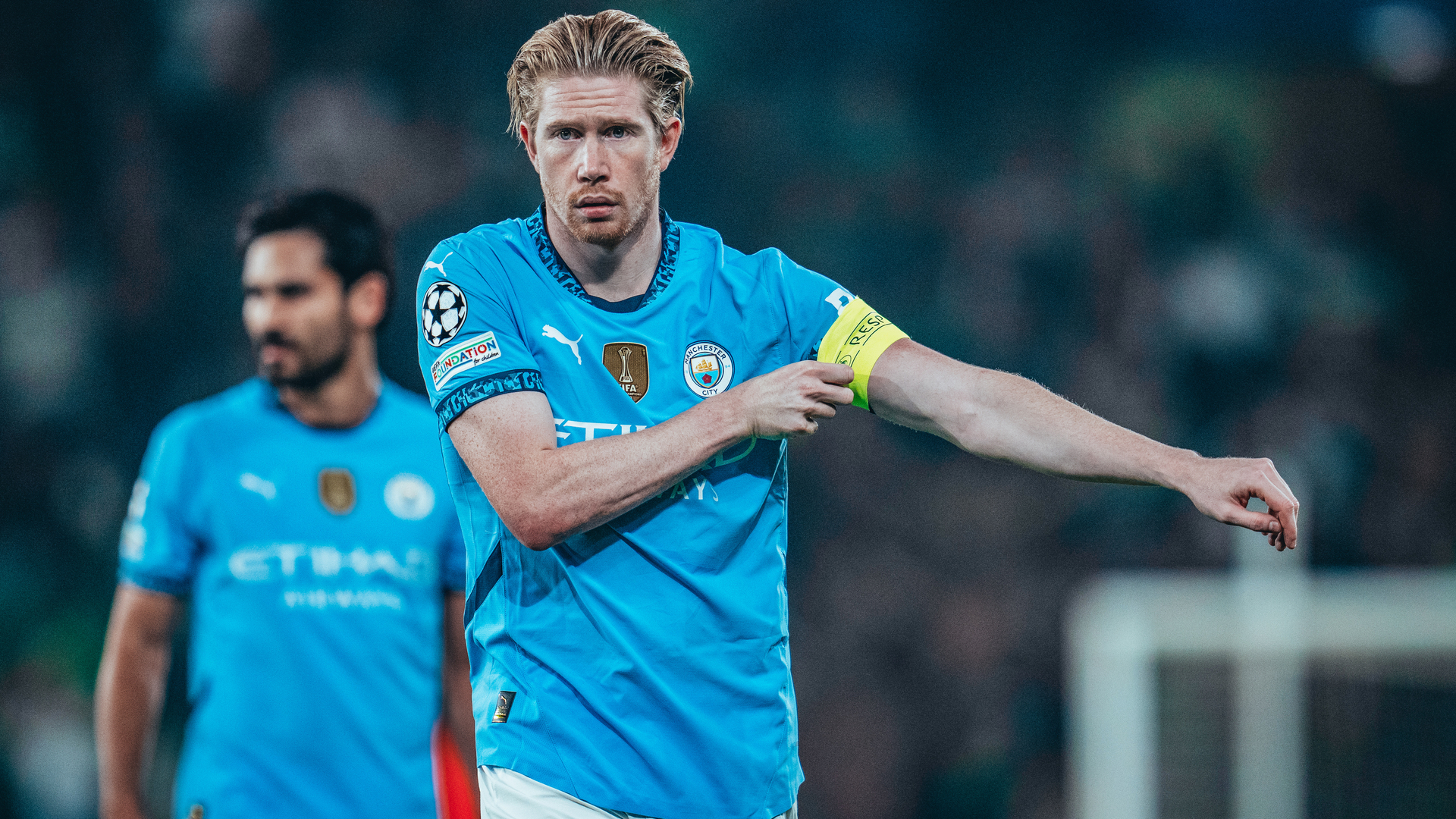 WELCOME RETURN: Kevin De Bruyne made a late appearance from the bench.