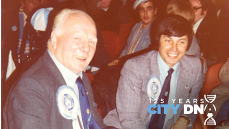 TRUE BLUE: Frank Horrocks (pictured right) at a Supporters Club function