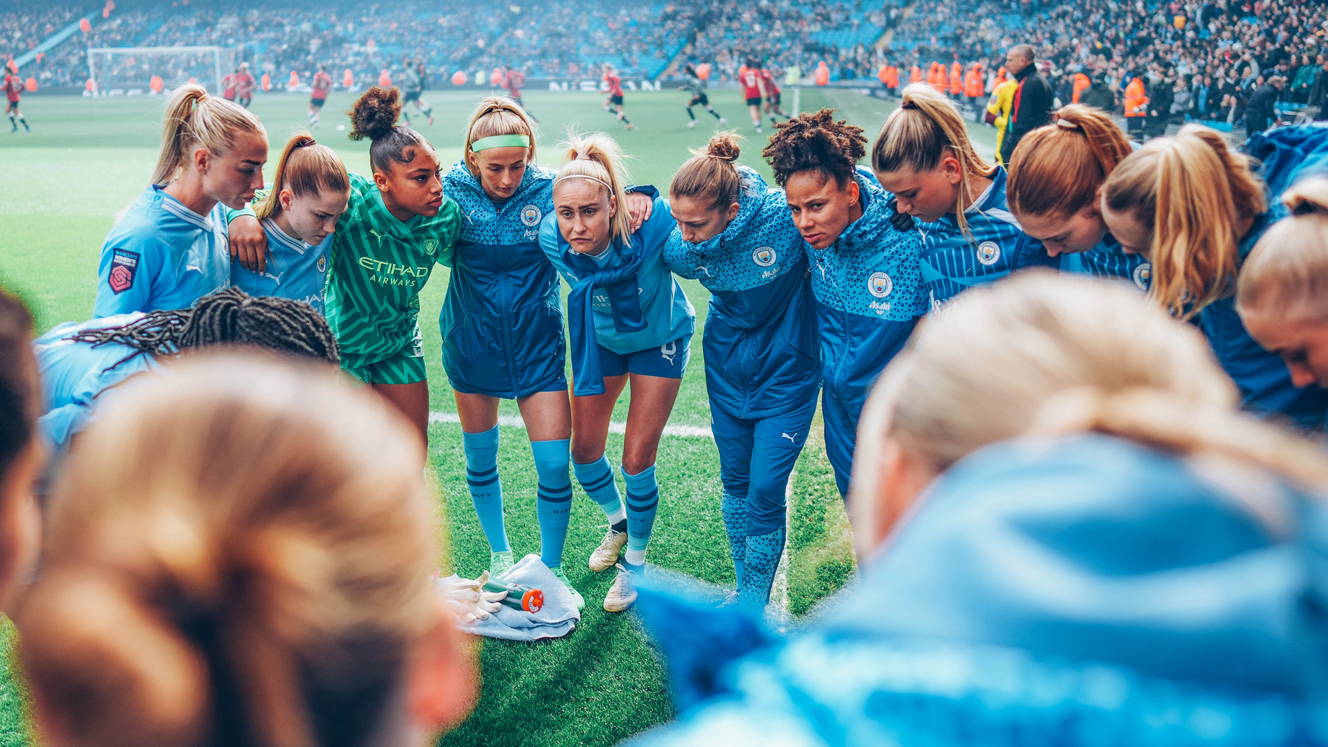 LET'S GO: Final words of encouragement ahead of kick-off.