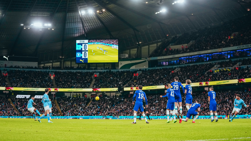 MAHRVELLOUS : Mahrez finds the top corner with a wonderful free-kick!