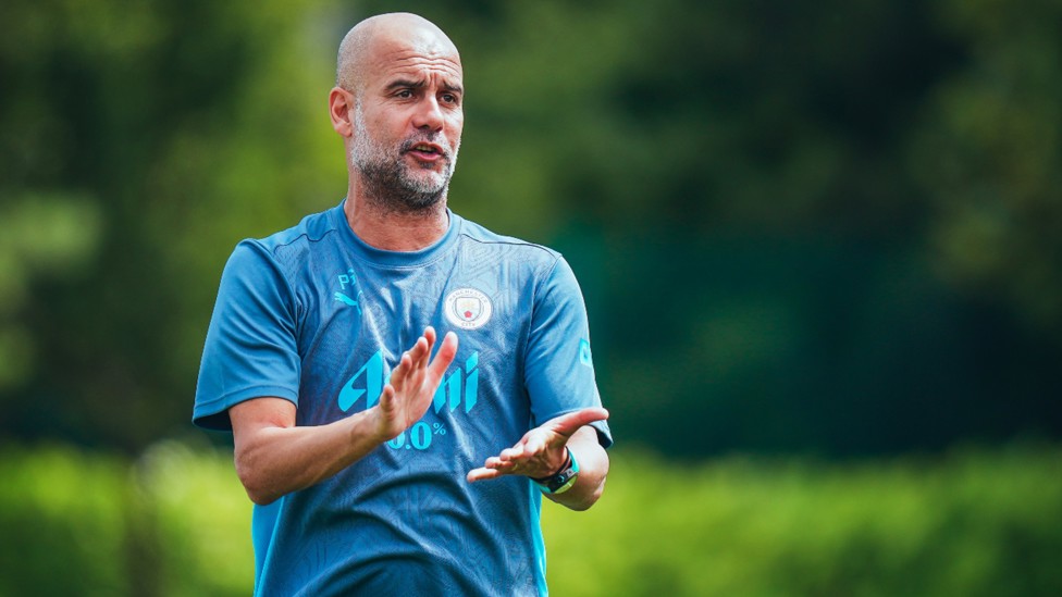 PEP TALK: The boss passes on instructions.