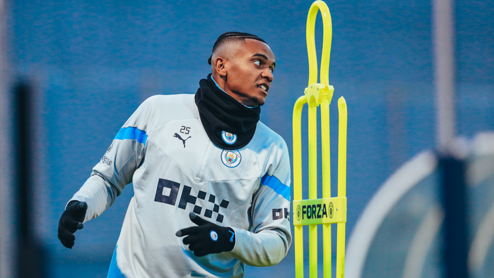 SWISS ROLE : Manuel Akanji gets ready for his first derby at Old Trafford