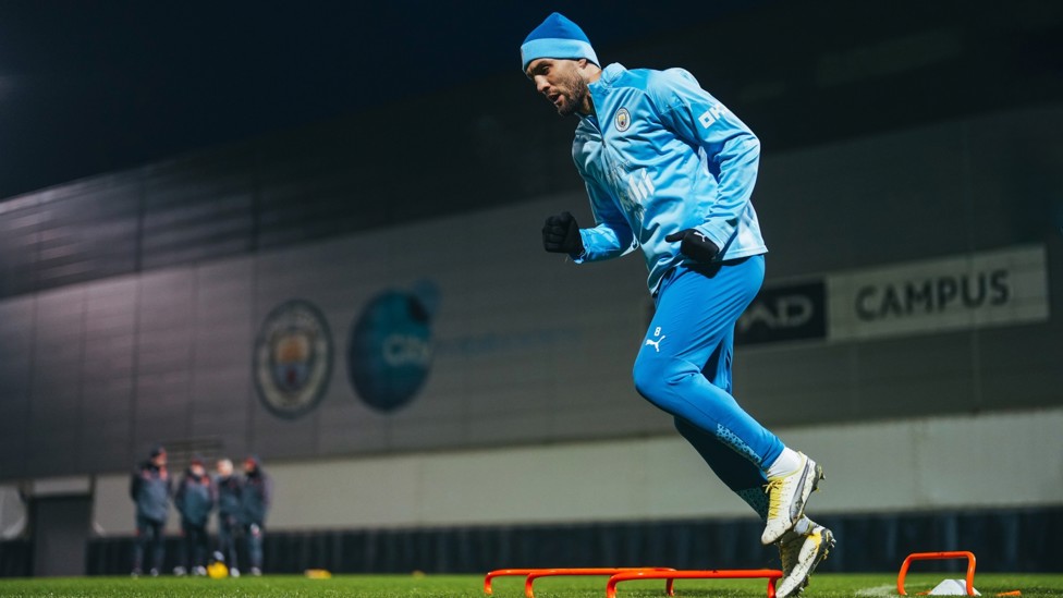 MIDFIELD ENFORCER  : Mateo Kovacic limbers up.