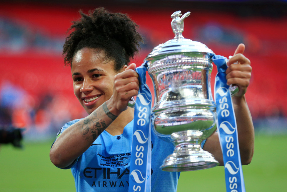 TWO’S COMPANY : And another domestic double was finalised after a 3-0 win over West Ham at Wembley Stadium in the 2019 FA Cup final