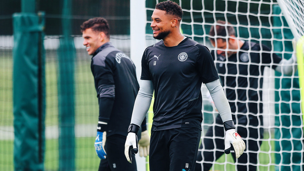 SAFE HANDS : Ederson, Zack Steffen and Scott Carson in high spirits!