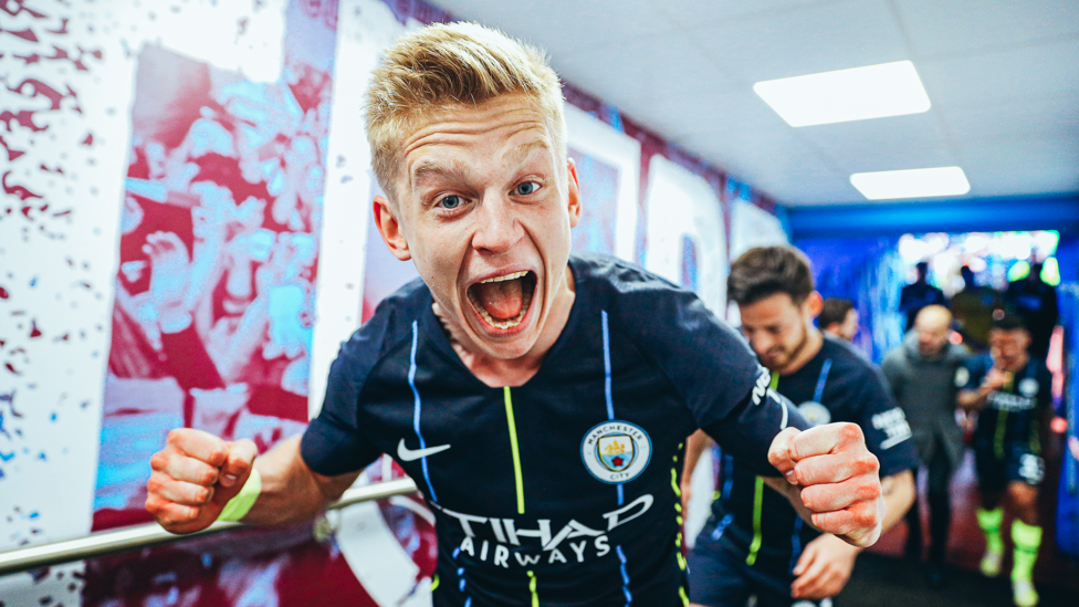 TITLE POINTER: Zinchenko's expression says it all after a vital league win away at Burnley in our Fourmidables campaign