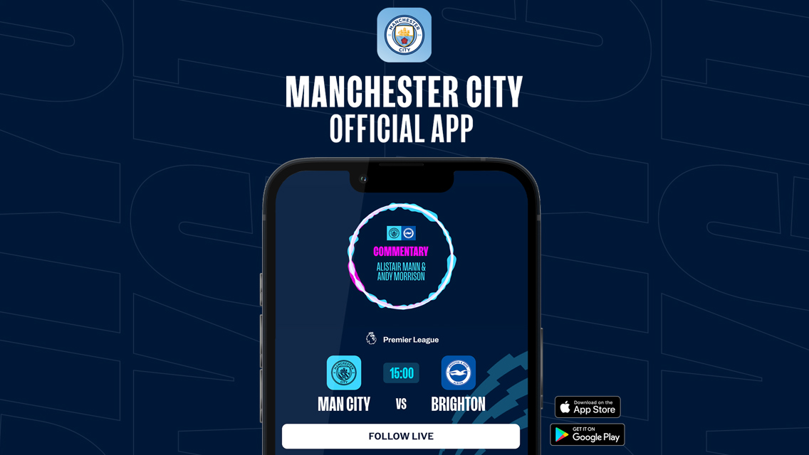 How to follow City v Brighton on our official app