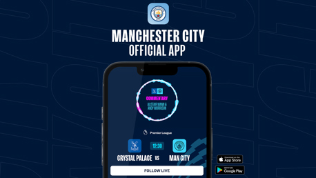 How to follow Crystal Palace v City on our official app