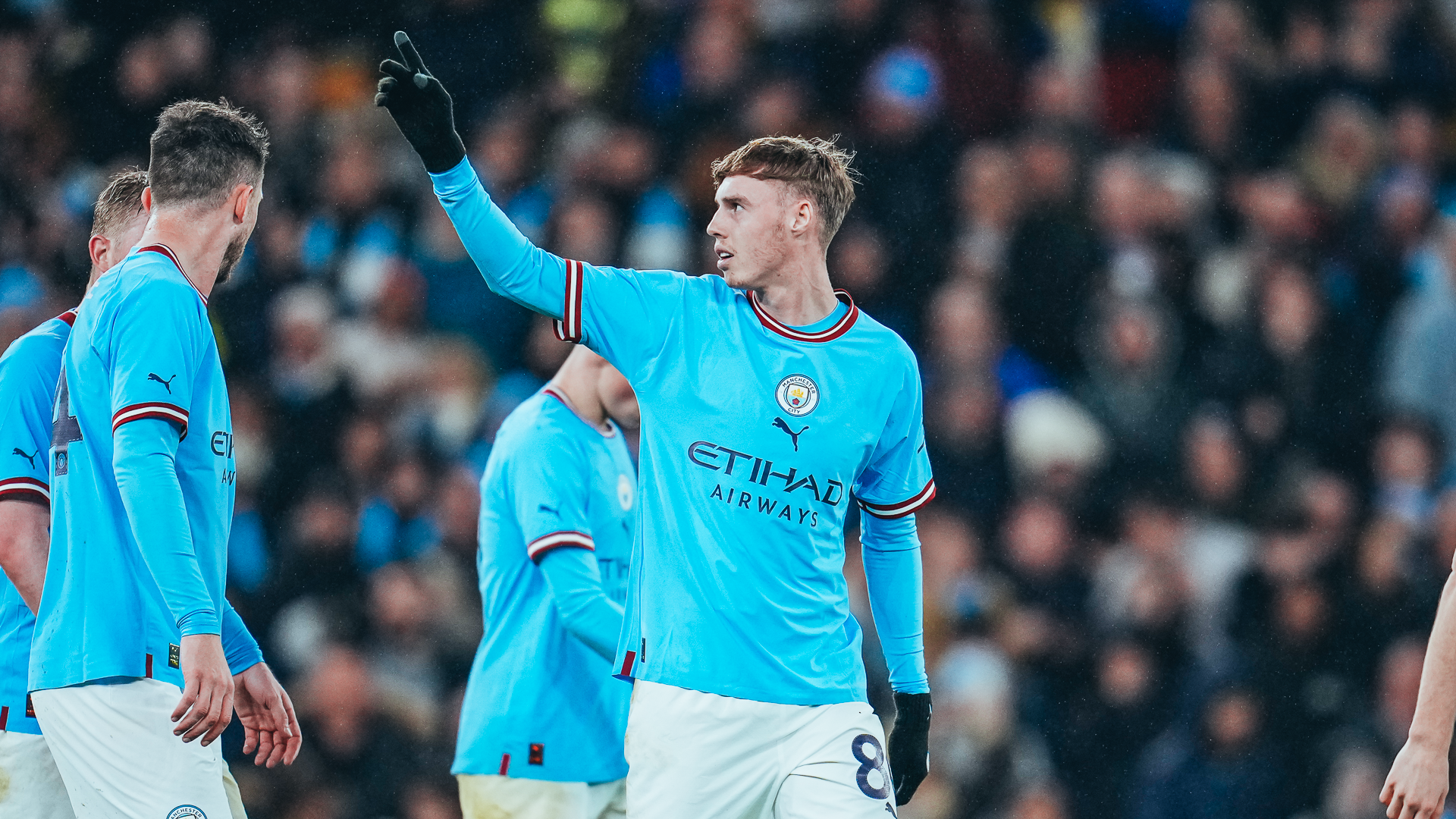 GOAL FOR COLE : Cole Palmer celebrates his FA Cup effort this past weekend 