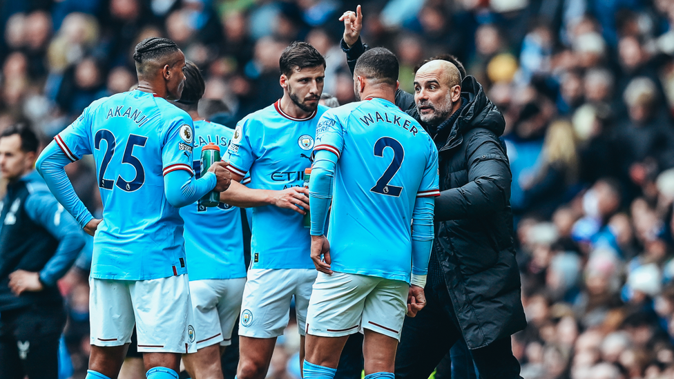 PEP TALK: The boss handing out instructions to the team.