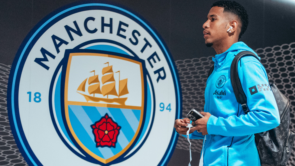 LOOKING SAVVY : Our new boy Savinho makes his way to the dressing room.