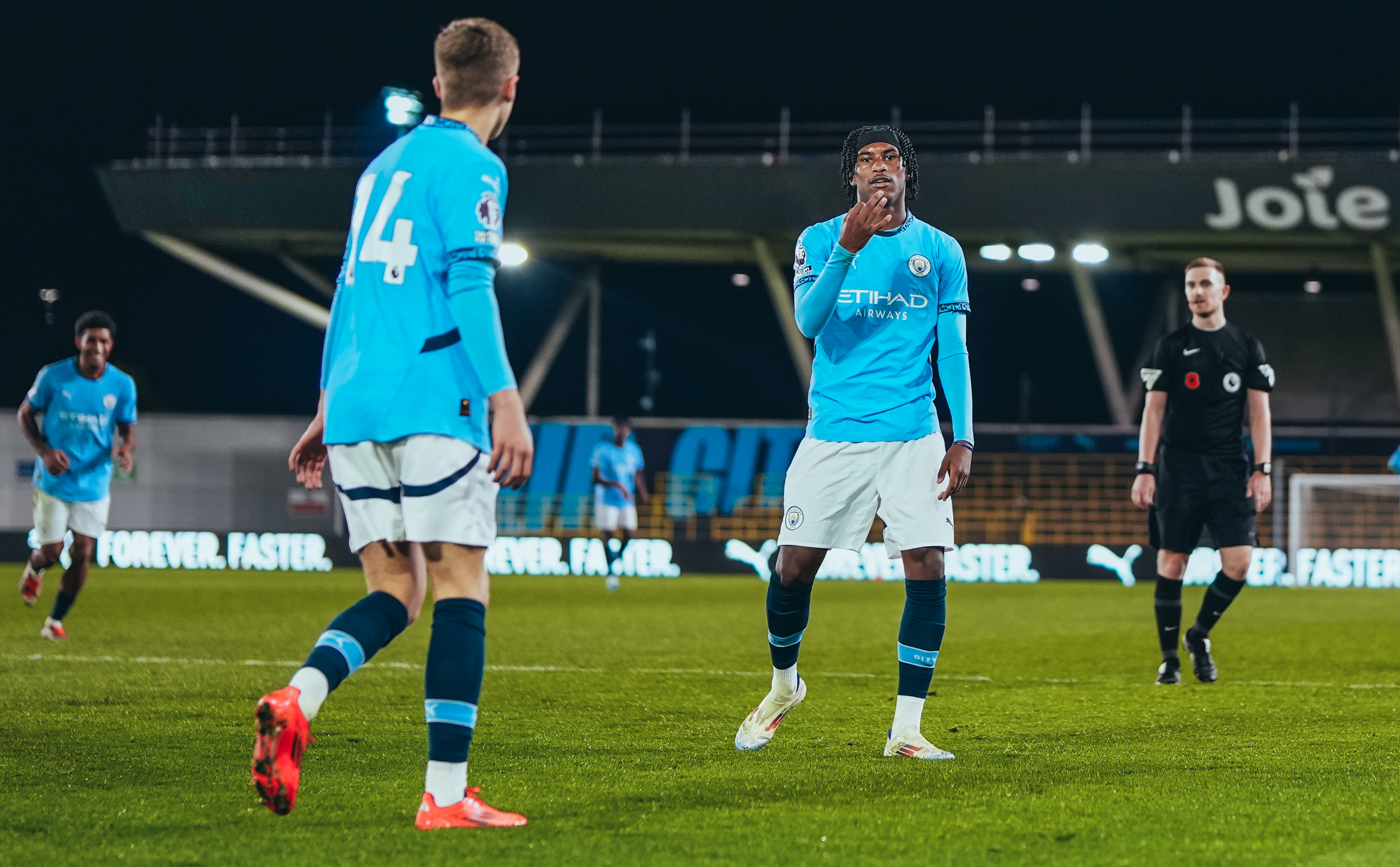  : Reigan Heskey celebrates his hat-trick. 