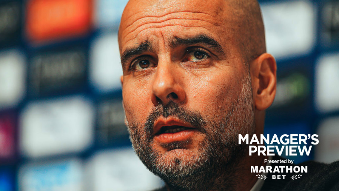 MEDIA BRIEFING: Pep Guardiola speaks before City's game at Burnley.