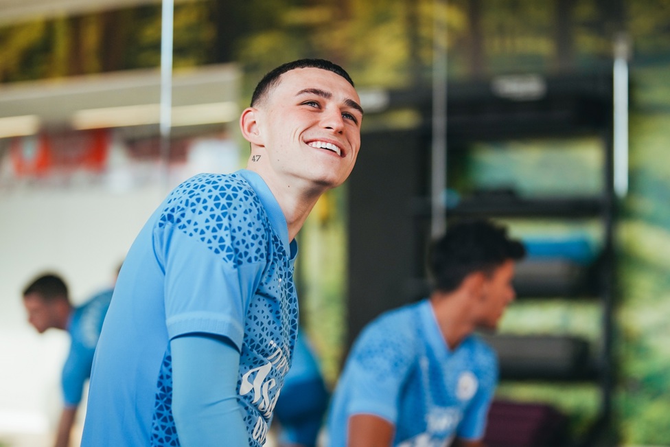 Smiles all round: Phil Foden