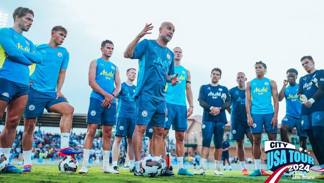 US Tour an ‘unbelievable experience’ for City’s young players, says Guardiola