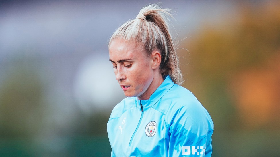 SKIPPER : Steph Houghton focuses up for Liverpool