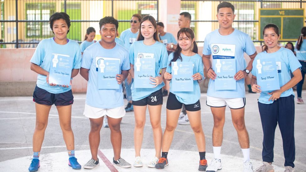 CELEBRATIONS: Young Leaders pose with their certificates, having successfully completed the training.