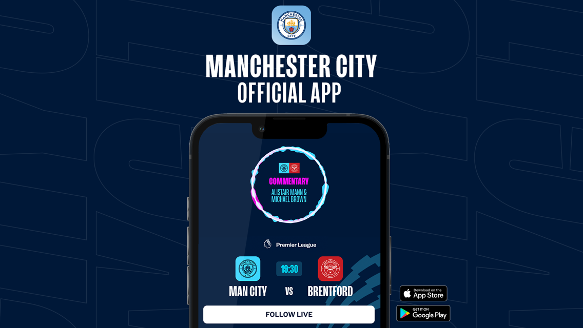 How to follow City v Brentford on our official app