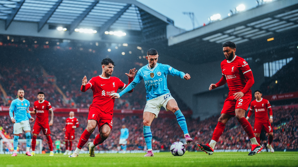 PHIL-ING IT : Foden on the ball.