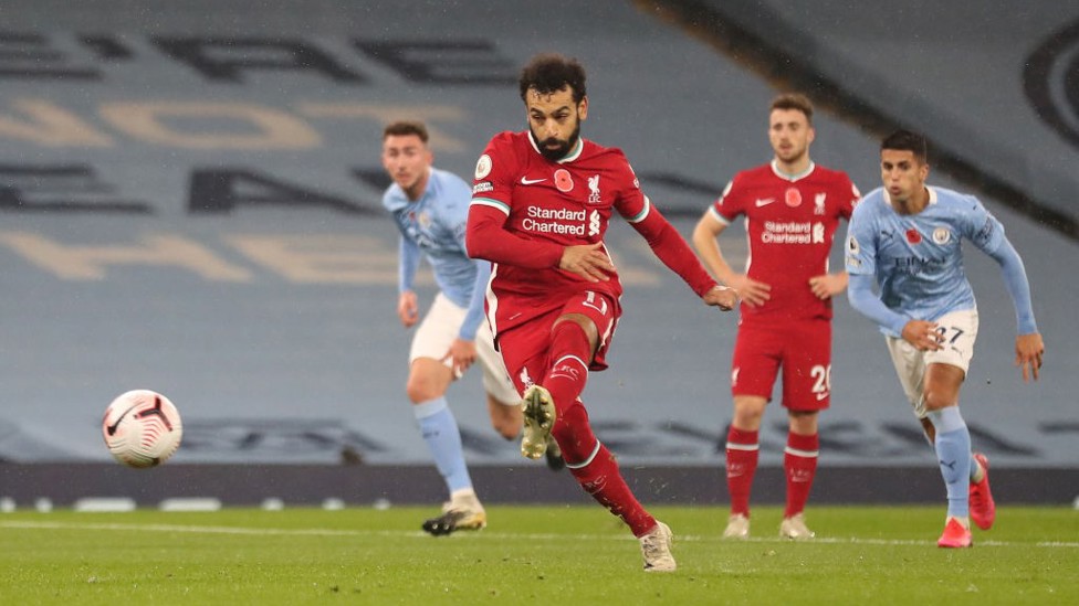 SETBACK: Mo Salah puts Liverpool ahead from the spot