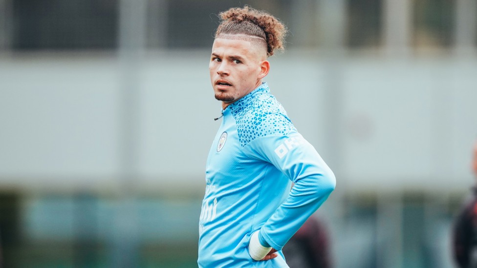 FOCUSING UP : Kalvin Phillips prepares for the next drill