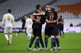 THE LADS: City celebrate the opener 