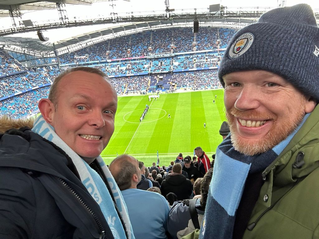  : Rob and Clive at their most recent City game, our home win over Everton.