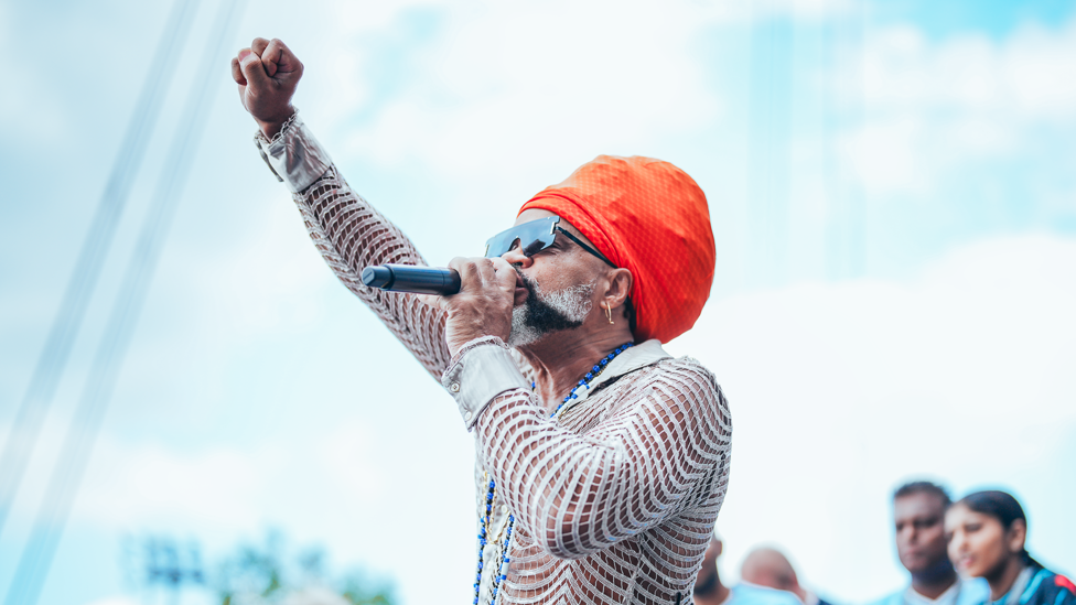 BRAZILIAN WELCOME: After Brazilian outfit Bahia joined the City Football Group, we were welcomed by some music from Carlinhos Brown!