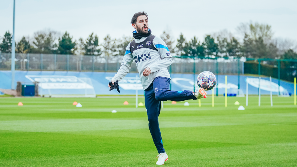 FANCY FOOTWORK : Bernardo Silva shows off his skills