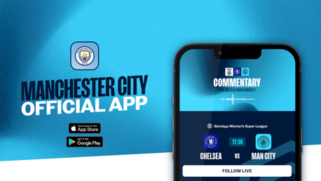 How to follow Chelsea v City on our official app