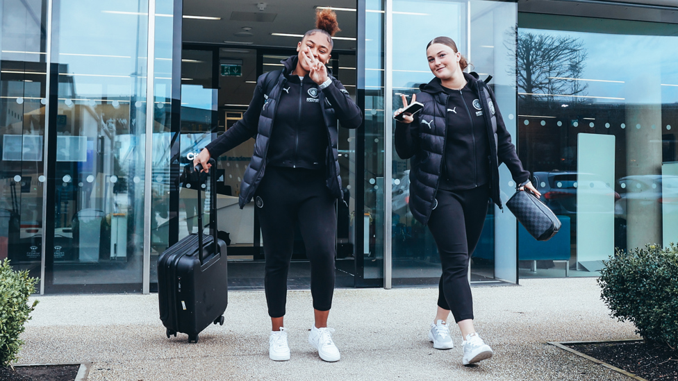 DYNAMIC DUO : Khiara Keating and Ruby Mace strike a pose for the camera