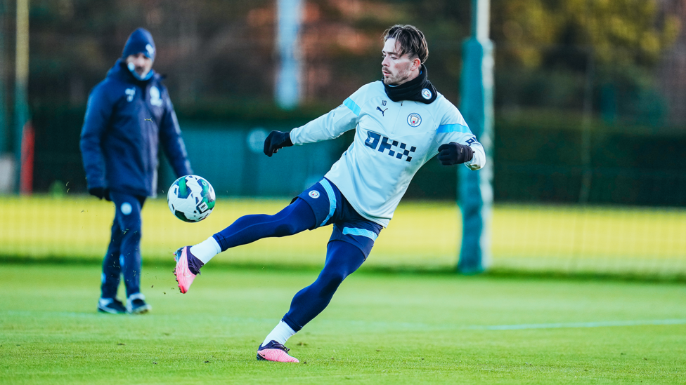 JACK THE LAD : Jack Grealish shows off his skills after returning from Qatar