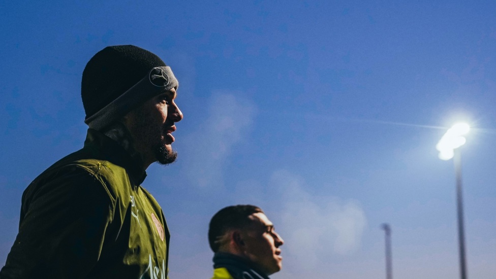 EDERSON & PHIL FODEN: Striding out...