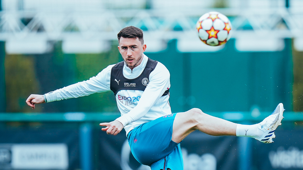 JUST FOR KICKS: Aymeric Laporte puts his best foot forward