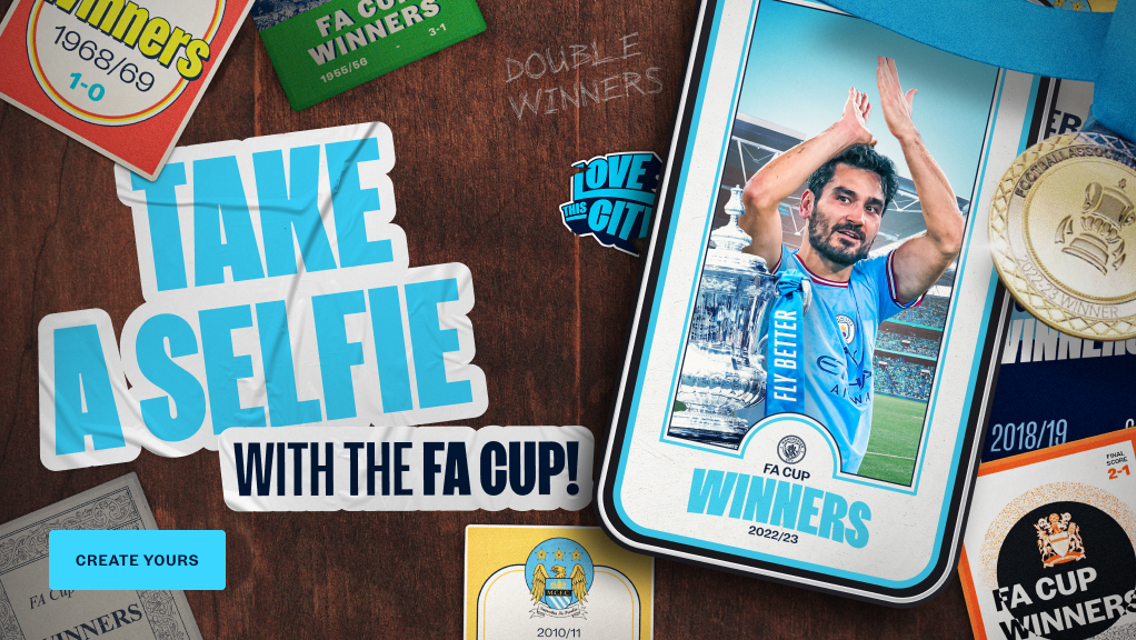 Create your own celebration selfie with the FA Cup