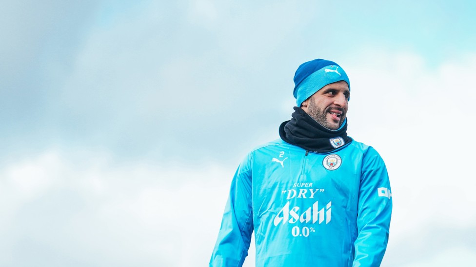 WINTER'S COMING : Even Kyle Walker had to be braced for the cold air