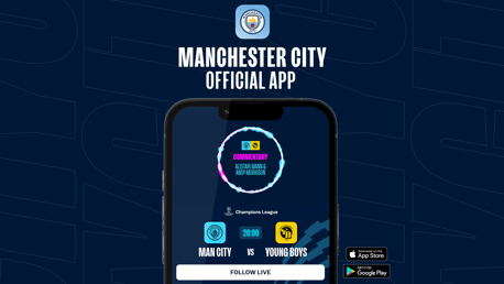 How to follow City v Young Boys on our official app