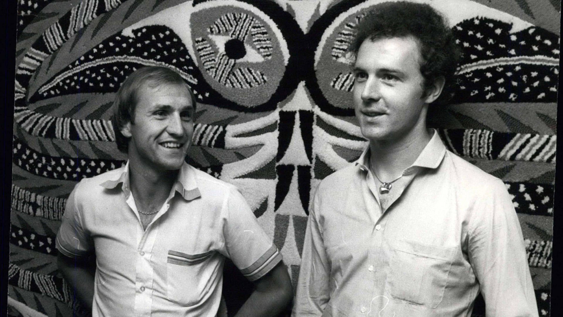 ICONS: Dennis Tueart with former New York Cosmos team-mate the late, great Franz Beckenbauer.